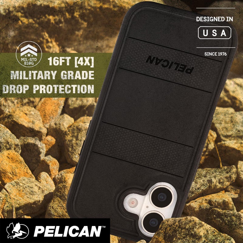 Pelican Protector iPhone 17 Case [Compatible with MagSafe] Rugged Magnetic Phone Case with 16ft Military-Grade Drop Protection - Heavy Duty Phone Cover for iPhone 17 - Black - Image 3