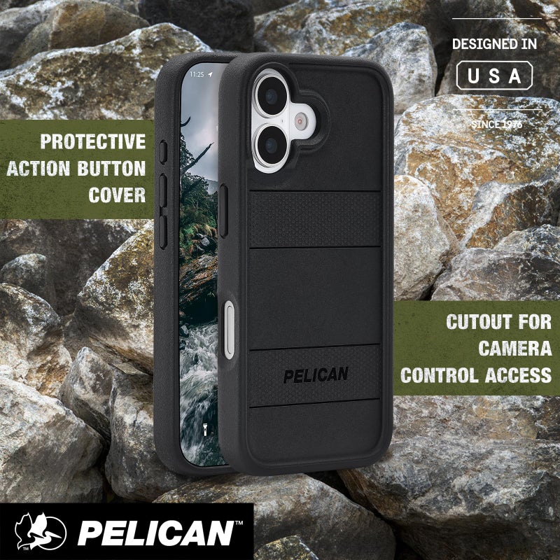 Pelican Protector iPhone 17 Case [Compatible with MagSafe] Rugged Magnetic Phone Case with 16ft Military-Grade Drop Protection - Heavy Duty Phone Cover for iPhone 17 - Black - Image 5