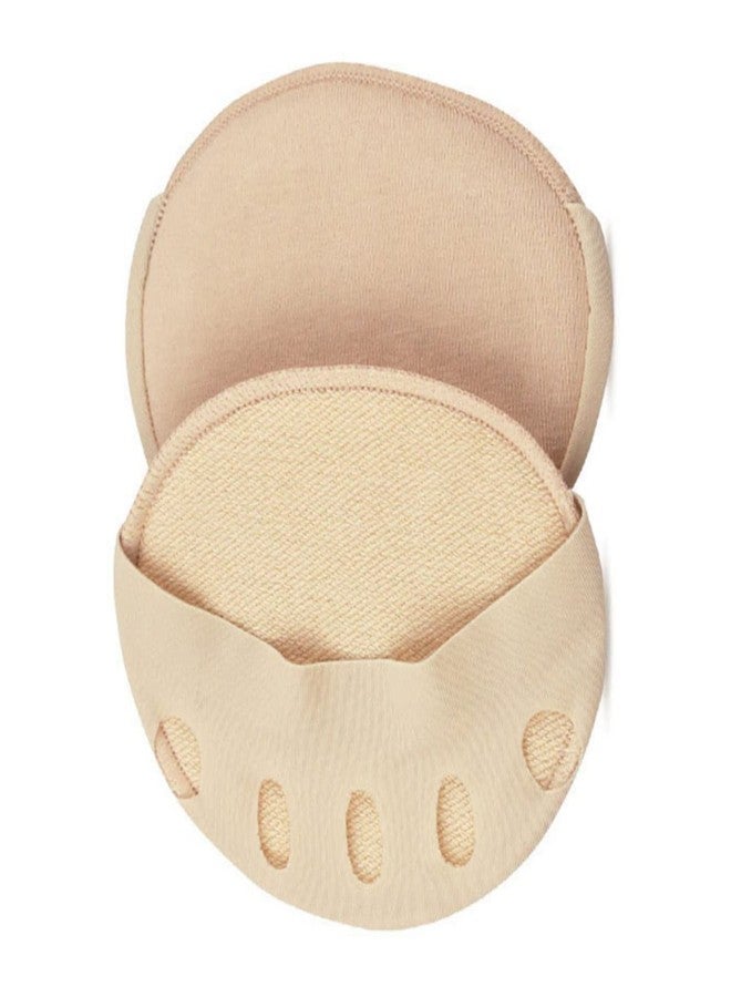 NIGHTSTAR Anti-Sleep Pain Relief Toe Forefoot Socks 5 Finger Foot Pain Care Breathable Cushions Shoes Pads (2 Pairs) (Beige) - Image 1