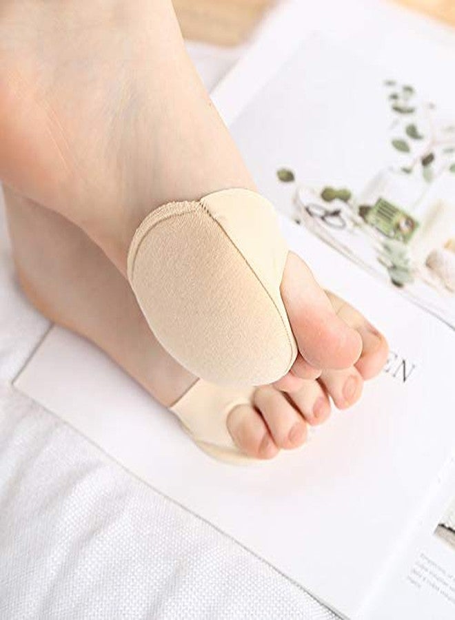 NIGHTSTAR Anti-Sleep Pain Relief Toe Forefoot Socks 5 Finger Foot Pain Care Breathable Cushions Shoes Pads (2 Pairs) (Beige) - Image 3
