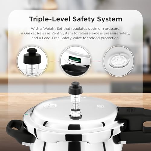Butterfly Curve 2 Litres Pressure Cooker | Outer Lid | Stainless Steel | Induction & Gas Stove Compatible | ISI Certified | 5 Years Manufacturer's Warranty | Silver - Image 4