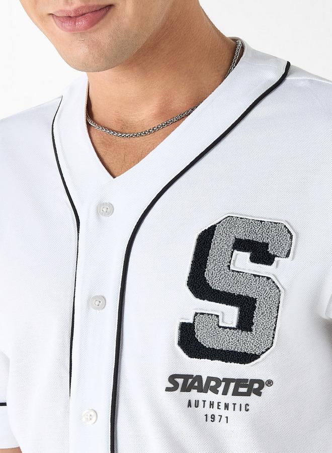 Starter Regular Fit Printed V-neck Shirt - Image 4