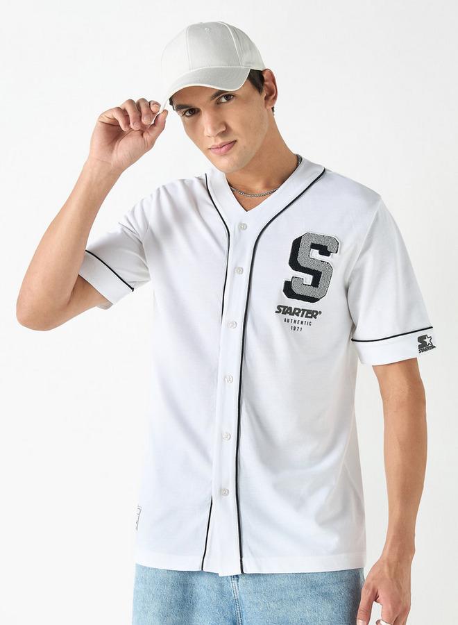 Starter Regular Fit Printed V-neck Shirt - Image 1