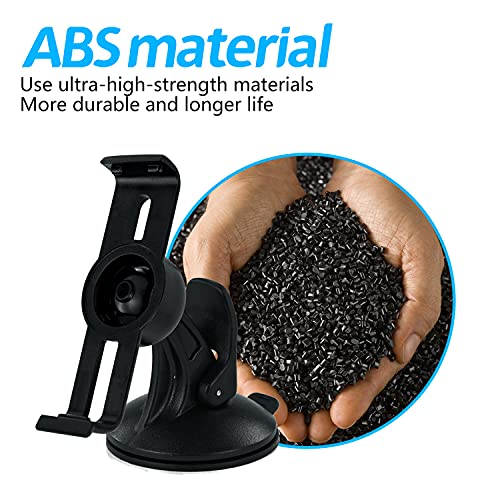 EKIND Car Windscreen Windshield Suction Cup Mount Holder Cradle Compatible for Garmin GPS Nuvi 14xx Series(1400 1410 1450 1450T 1455 1450LM 1450LMT 1460 1490 1490T 1490LMT 1495LMT) Black - Image 4