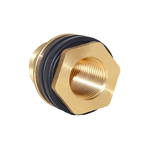 Joywayus موصل خزان المياه من النحاس الصلب Joywayus 1-1/2" أنثوي 2" ذكري مع حلقتين مطاطيتين للتثبيت - Image 4