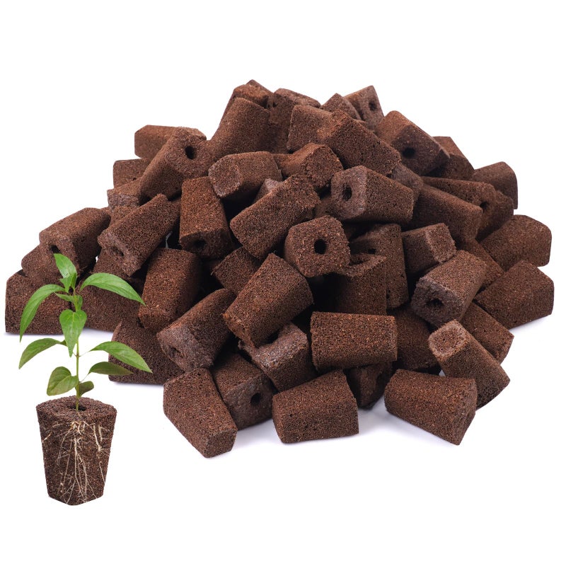 LAPOND 100 Pack Grow Sponges, Replacement Root Growth Sponges Seed Pods,Seed Starter Plugs for Hydroponic Indoor Garden System - Image 1