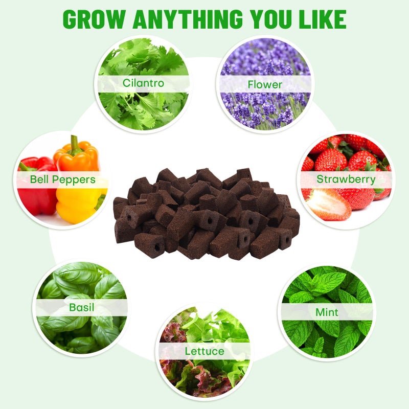 LAPOND 100 Pack Grow Sponges, Replacement Root Growth Sponges Seed Pods,Seed Starter Plugs for Hydroponic Indoor Garden System - Image 5