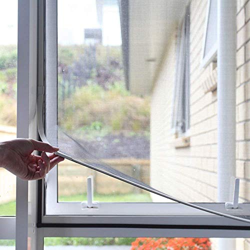 DIVAYANSHI Window Ready to Use 120 GSM Fiberglass Insect Net with Strong Self Adhesive Hook & Loop Tape (150 x 180 cm, White) - Image 4