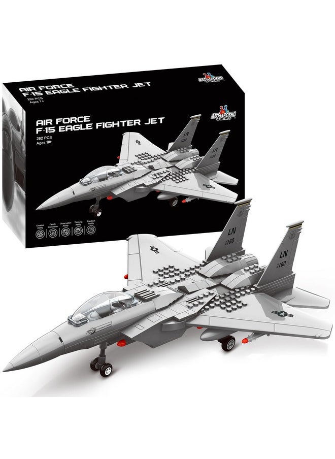 Apostrophe Games - Fighter Jet Building Block Set 227Pcs F15 Eagle Fighter Toy Plane For Kids Older Than 10 And Adults Compatible With All Building Bricks - Image 1