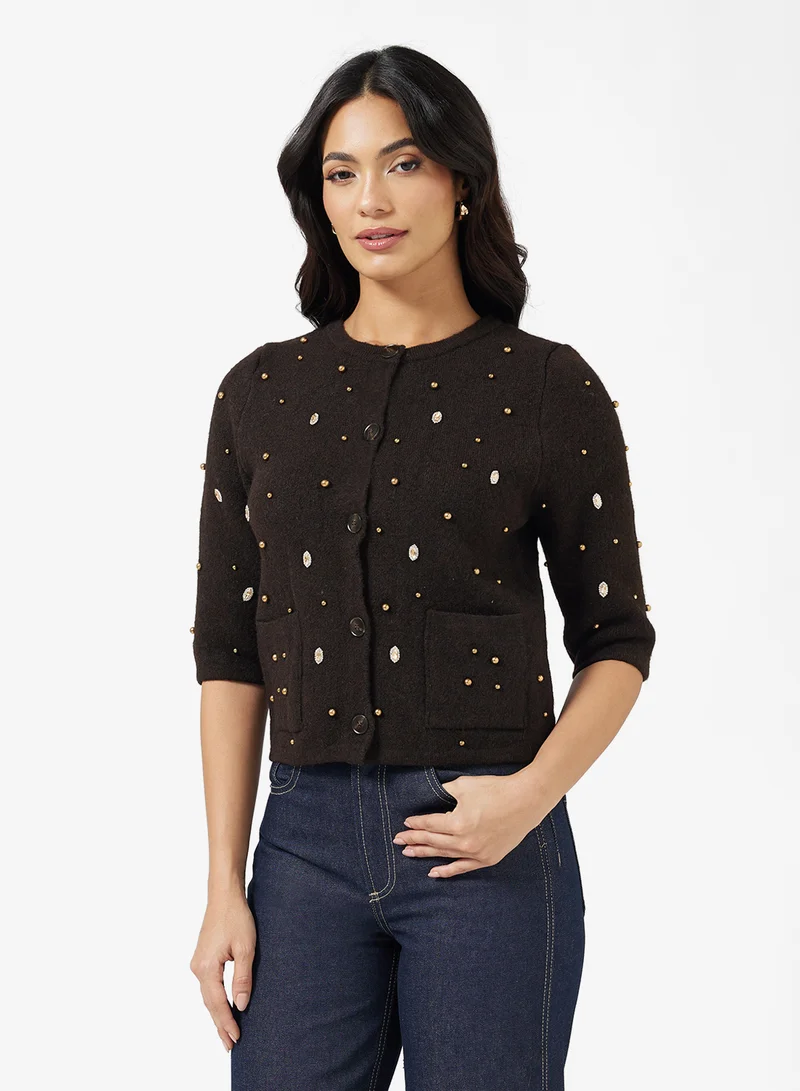 ايلا Embellished Sweater Top