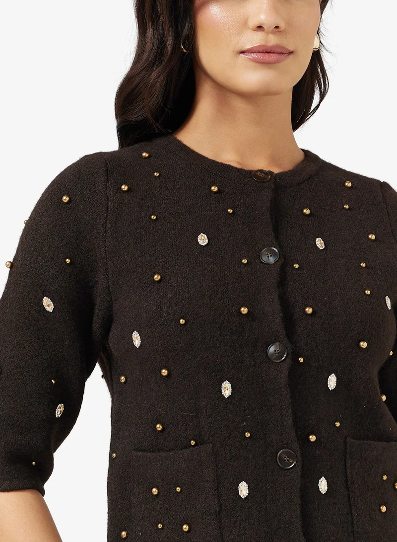 ELLA  Embellished Sweater Top for Women | Best Price UAE