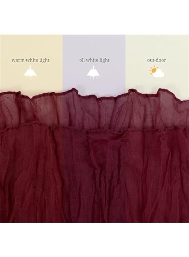 Beauenty Cheesecloth Table Runner 13ft Boho Gauze Cheese Cloth Table Runner for Party Long Rustic Sheer Table Runners for Baby Bridal Shower Holiday Wedding Decro Birthday Party Table Decor 35x157inch - Image 4