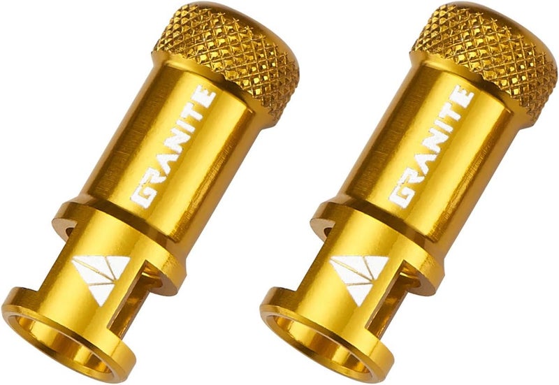 Granite Juicy Nipple Valve Cap with Valve Core Removing Function, Easy to Use Bike Tire Caps Dust Covers, Durable Alloy Tire Valve Cap (Gold) - Image 1