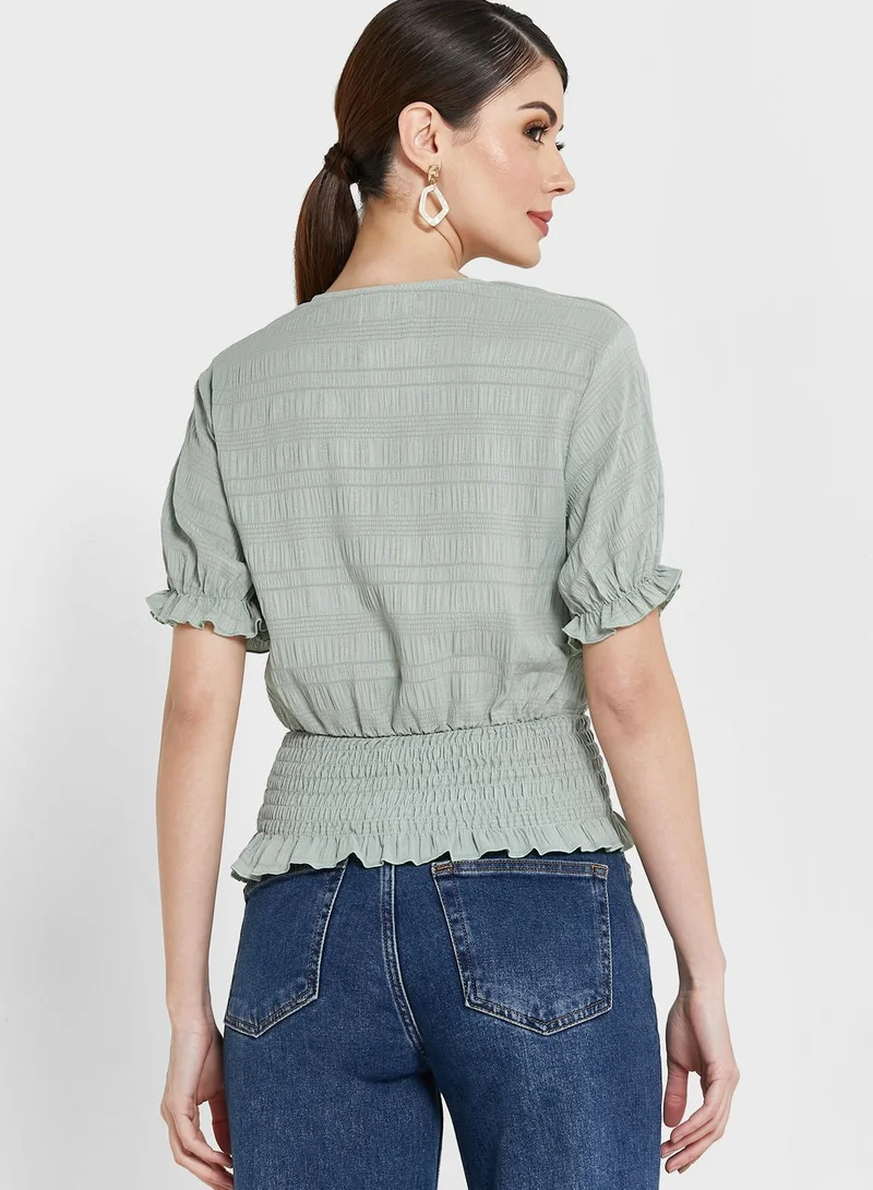ELLA Frilled Edge Top