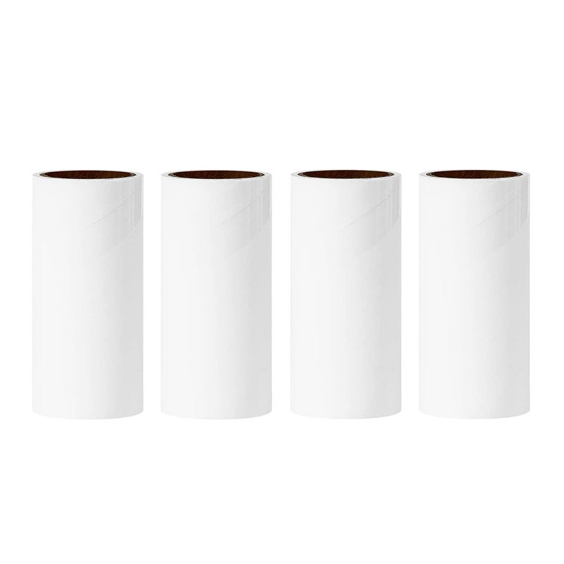 Lint Roller Refills 4 inch Extra Sticky Pet Hair Roller Replacement Refills Only Inside Diameter 15 inch 60 Sheets per Roll Pack of 4 Total 240 Sheets