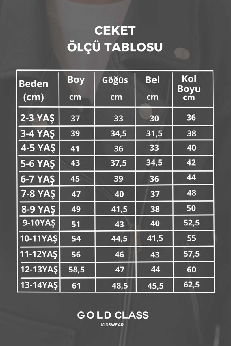 Gold Class Kidswear Double Pocket Zippered Lined Girls Leather Jacket  - Image 5