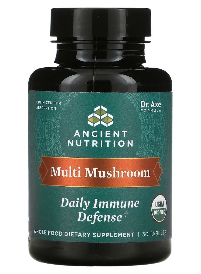 Ancient Nutrition Multi Mushroom Daily Immune Defense 30 Tablets