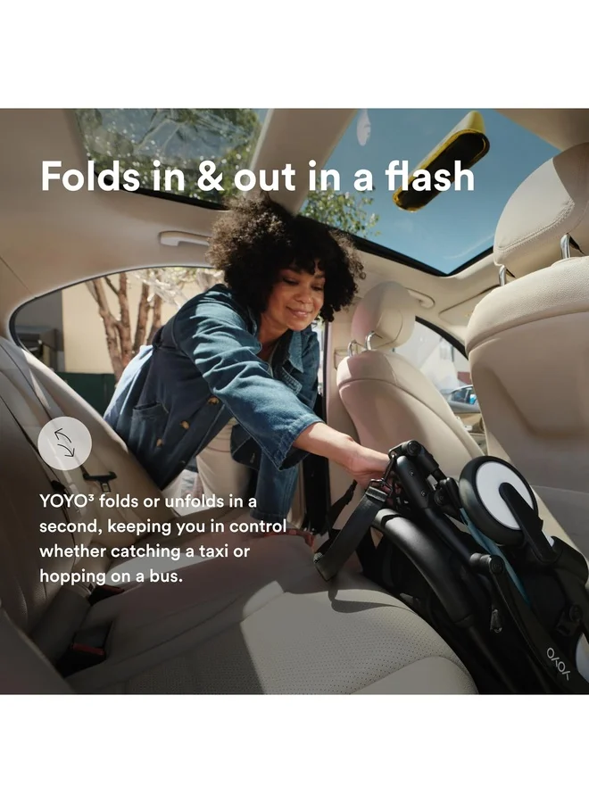 ستوك عربة أطفال  من  أشهر - هيكل أسود + وسادة مقعد + مظلة - تطوى وتفتح بسرعة - خفيفة وصغيرة - متوافقة مع حقائب السفر - أكوا