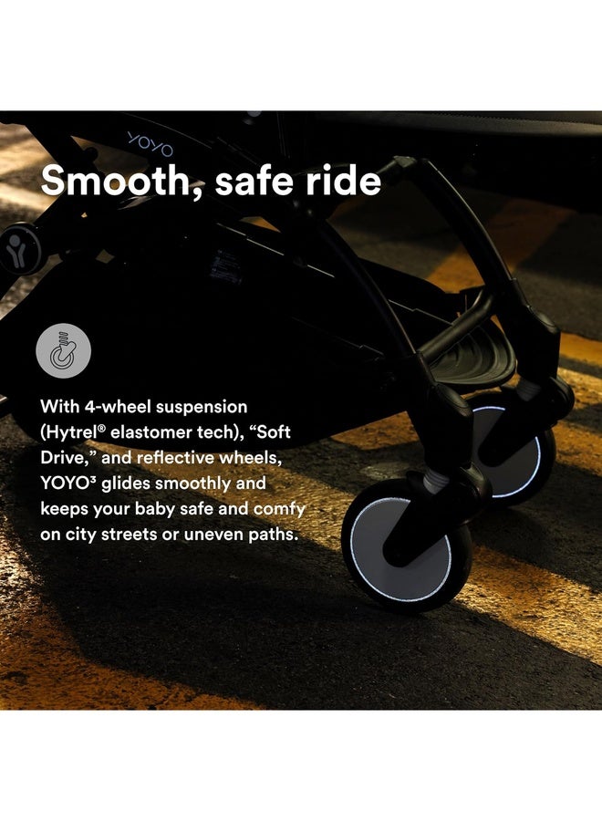 STOKKE عربة YOYO3 من 6 أشهر فما فوق - إطار أسود + وسادة مقعد + مظلة - تطوى بسرعة - خفيفة ومضغوطة - متوافقة مع حقائب اليد - أكوا - Image 5