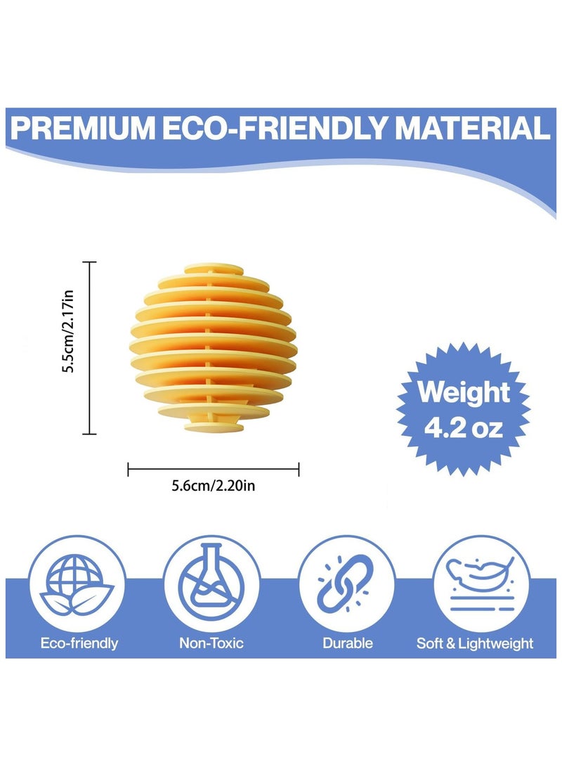 كرات المجفف الغسيل القابل لإعادة الاستخدام، كرات الغسيل المضادة للثبات، كرات الغسيل للغسالة، التشابك مجاني للغسيل، تليّن الأقمشة، منع المشابك، تعزيز التنظيف (3 قطع، أخضر أرجواني أصفر) - Image 5