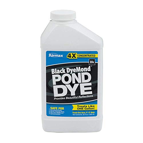 Airmax Black DyeMond Pond Dye 4X Concentrate for Outdoor Ponds & Lakes, Natural Pond Color& Beauty Enhancer, Swimming Safe Water Colorant, Easy Liquid Application, 1 Quart - Image 1