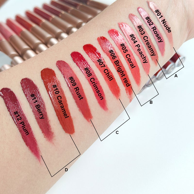 3 Nudelipgloss Lip Glaze Set Non-Stick Cup Non-Fading Lip Gloss Velvet Matte Set Matte - Image 5