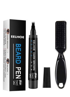 EELHOE Beard Pencil Filler For Men, Natural Beard Pen, Waterproof & Long Lasting(BLACK)  - Image 1