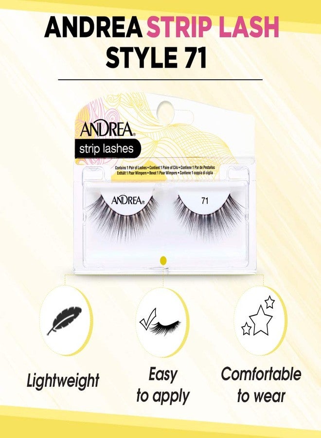 Andrea False Eyelashes Style 71 - Black, Rounded Silhouette, Lightweight, Natural Look Lashes, Reusable Lash Pack, 4 Pairs - Image 3