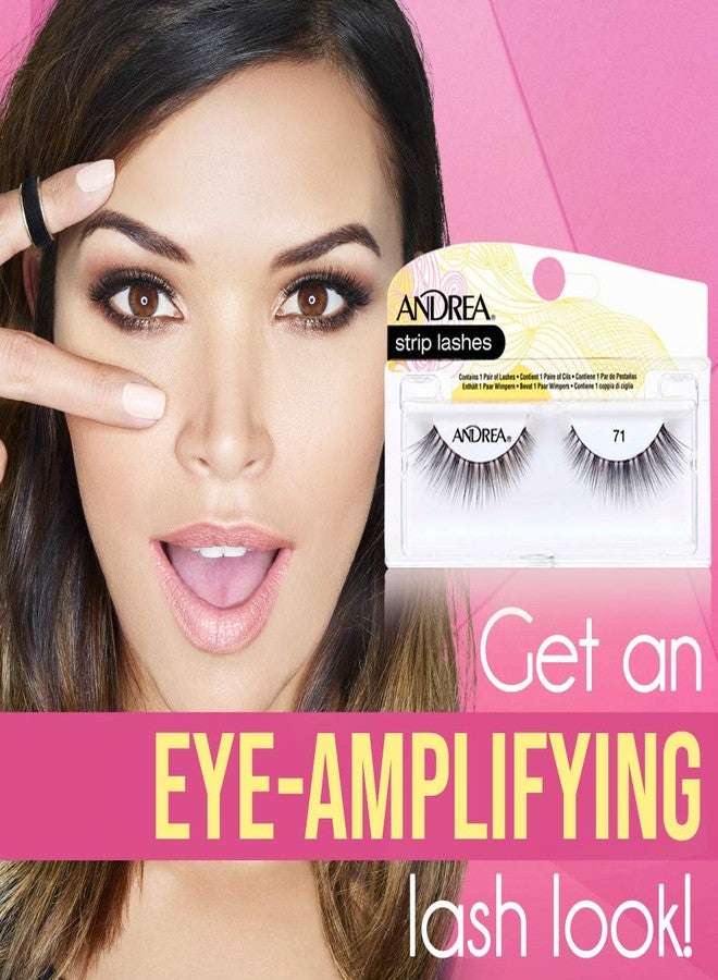 Andrea False Eyelashes Style 71 - Black, Rounded Silhouette, Lightweight, Natural Look Lashes, Reusable Lash Pack, 4 Pairs - Image 2