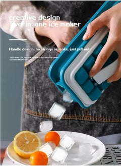 Oasisgalore Sanitary Silicone Ice Cube Tray with Lid, Bexice Mold, Makes 18 Cubes, Easy-Clean, Freezer Safe.  - Image 3