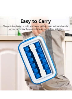 Oasisgalore Sanitary Silicone Ice Cube Tray with Lid, Bexice Mold, Makes 18 Cubes, Easy-Clean, Freezer Safe.  - Image 4