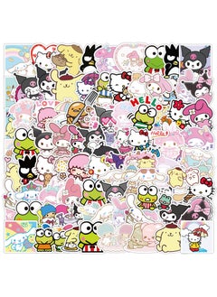 Sanrio 100 Pcs Waterproof Stickers Cute Anime Cartoon Vinyl Aesthetic Sticker Laptop Skateboard Luggage Computer Water Bottle Graffiti Sticker Packs  - Image 1