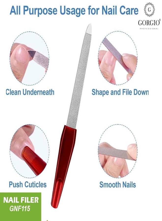 Gorgio Professional Dual-Sided Nail Filer | Smooth & Shape Nails Easily | Multi-Color, Travel Friendly & Easy to Use - Image 4