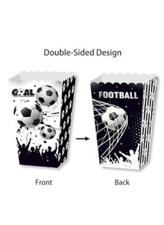 ThePartyPopper Soccer Theme Party Supplies: 12-Pack Soccer Popcorn Boxes for Birthday Party Supplies  - Image 4