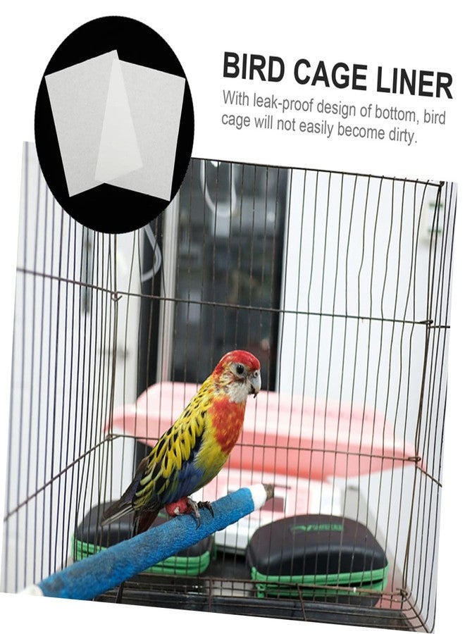 balacoo 100Pcs Parrot Cage Liners Absorbent Urine Mats for Bird Cages High Grade Non Woven Material and Bird Supplies for Parakeet Cage Accessories - Image 5