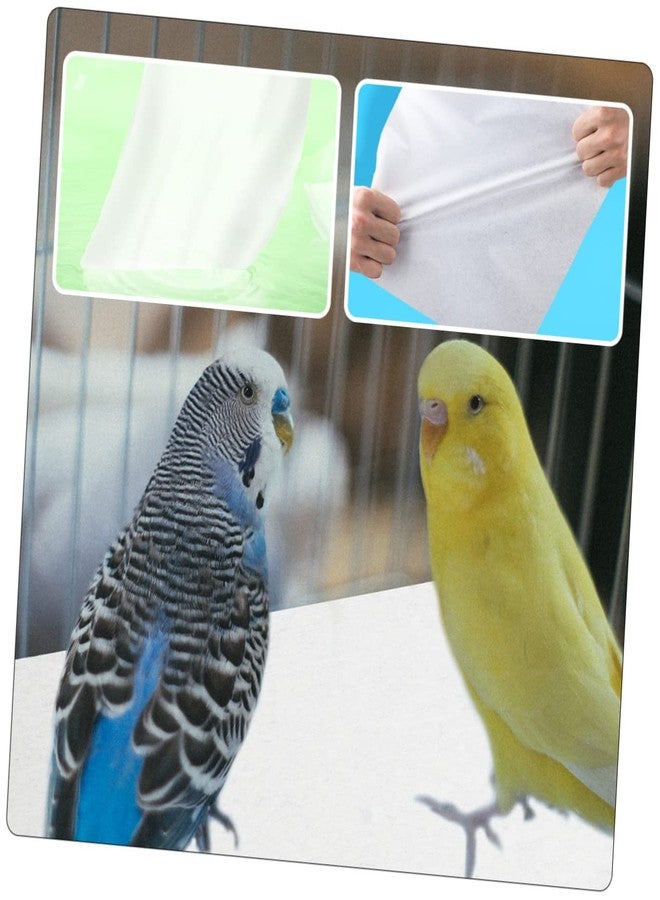 balacoo 100Pcs Parrot Cage Liners Absorbent Urine Mats for Bird Cages High Grade Non Woven Material and Bird Supplies for Parakeet Cage Accessories - Image 4