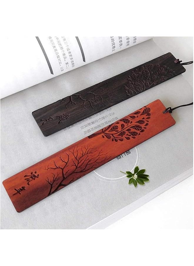 X spring - Bookmark Wooden Bookmark For Handmade Carving Wood Bookmark For Natural Wood Bookmarks Set With Gift Box Book Marks For Teachers Appreciation Birthday Gift Book Lovers - Image 1