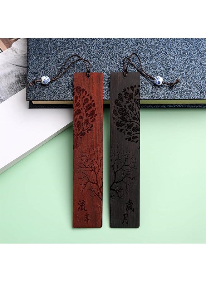 X spring - Bookmark Wooden Bookmark For Handmade Carving Wood Bookmark For Natural Wood Bookmarks Set With Gift Box Book Marks For Teachers Appreciation Birthday Gift Book Lovers - Image 1