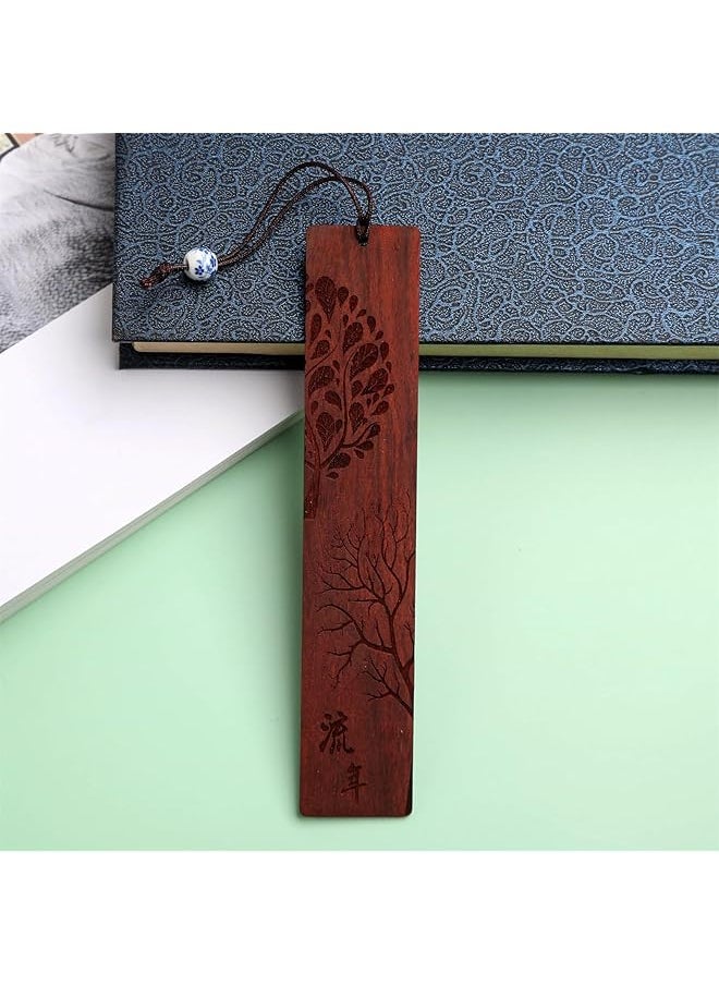 X spring - Bookmark Wooden Bookmark For Handmade Carving Wood Bookmark For Natural Wood Bookmarks Set With Gift Box Book Marks For Teachers Appreciation Birthday Gift Book Lovers - Image 1