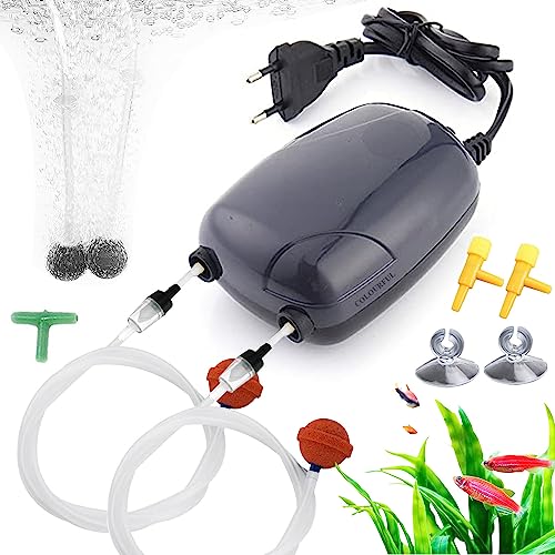 COLOURFUL® - Aquarium Silent Air Pump | Mini Aerator/Oxygen Pump for Aquarium Fish Tank or Pond | with Accessories (2Way - #390, Combo-1) - Image 2