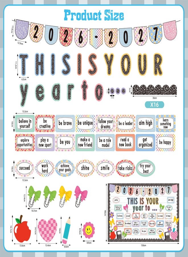 Polaxium Classroom Decor Composition Notebooks This Is Your Year Bulletin Board Set Inspirational Welcome to School Wall Decor Door Decor - Image 4
