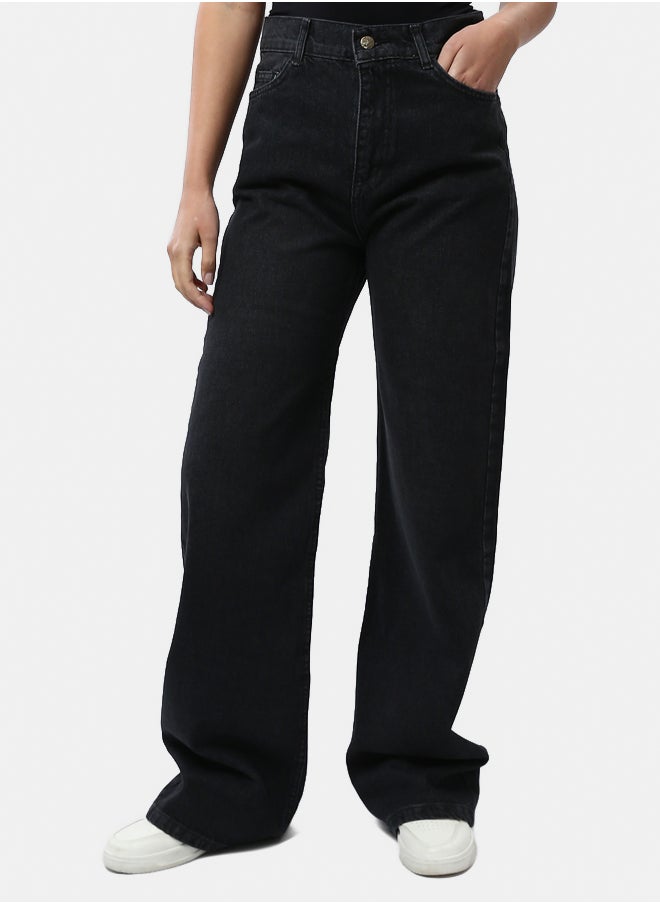 RAVIN Solid Wide Leg Comfy Jeans  - Image 1