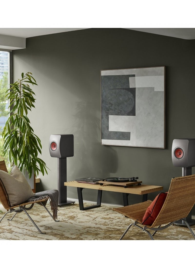 Kef - KEF LS50W MKII Wireless Speakers (Pair), Titanium Grey - Image 1