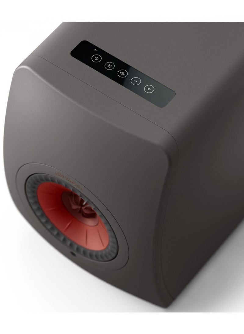 Kef - KEF LS50W MKII Wireless Speakers (Pair), Titanium Grey - Image 1