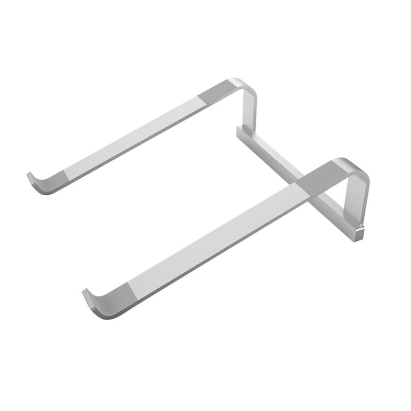 Aluminum Alloy Portable Laptop Stand Heat Sink Base Elevated Riser for Desk Use Silver - Image 2