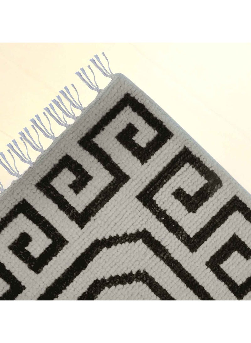 VALOR -WOOL RUG- 150X230 CMS - BLACK / IVORY - Image 2
