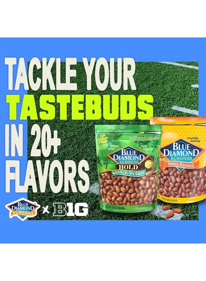 Blue Diamond Almonds Wasabi & Soy Sauce Flavored Snack Nuts, 16 Oz Resealable Bag (Pack of 1) - Image 4