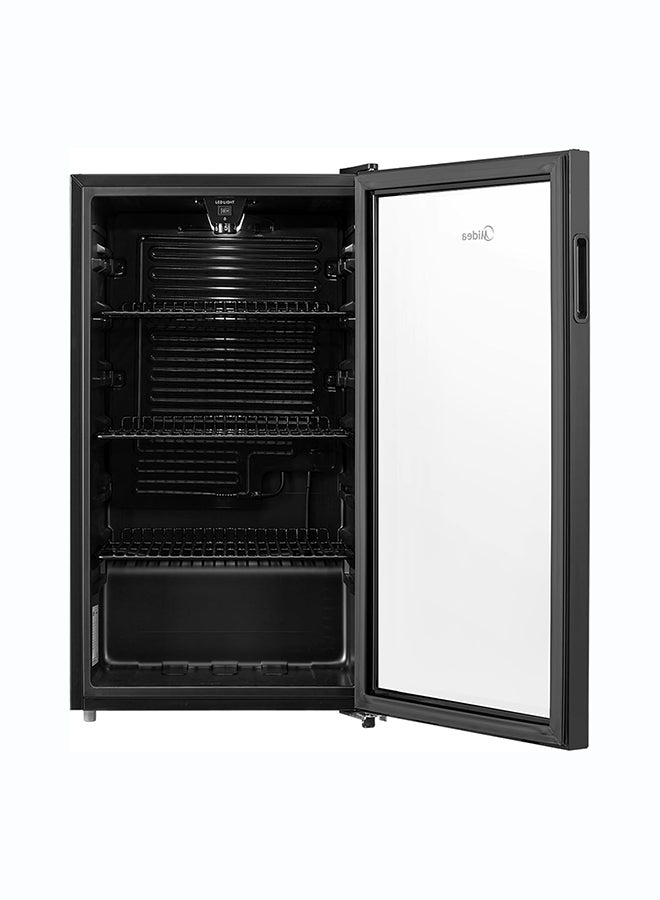 Midea Freestanding Single Door Beverage Cooler With 150L Gross & 93L Net Capacity, Air-Cooled Thermostatic Wine Cabinet, Compact Cooler With Glass Door, Recessed Handle, 150 L 220 kW MDRW150FGG22AE black - Image 5