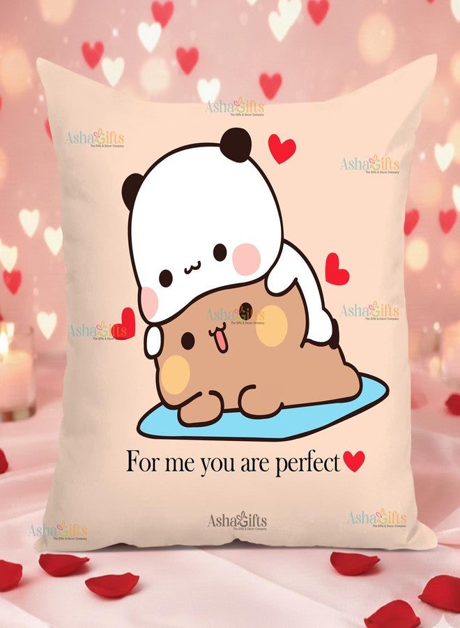 Dudu Bubu Cushion/Pillow, Bubu Dudu Mouse Pad, Keyring, Romantic Quote, Cute Bear Theme Gift Set Gifts for Valentine for Lover at-3 - Image 2