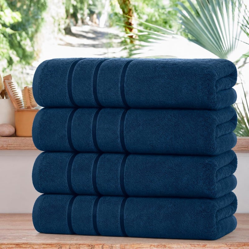Bliss Casa 100% Cotton Hand Towel Set – 50x90 cm, Ultra-Soft & Highly Absorbent Towels for Bathroom – Quick-Dry, Durable & Skin-Friendly (4-Pack) - Image 2